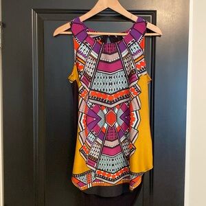Anthropologie patterned tank top